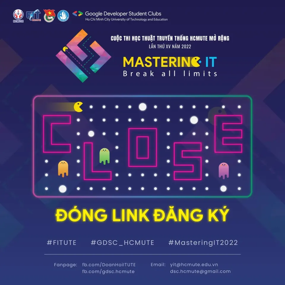 MASTERING IT 2022 – DANH SÁCH ĐỘI THI MASTERING IT 2022 Vậy là thời gian đăng kí cuộc thi MASTERING IT 2022…